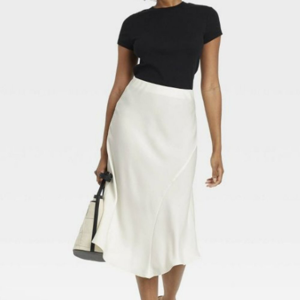 NWT A New Day High Rise Midi Slip Skirt Size XXL